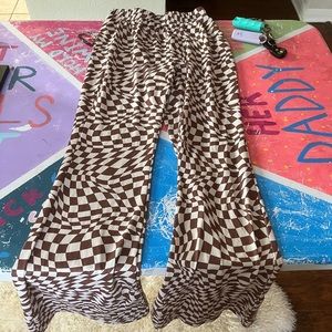 Shein Checkered Flare Leggings